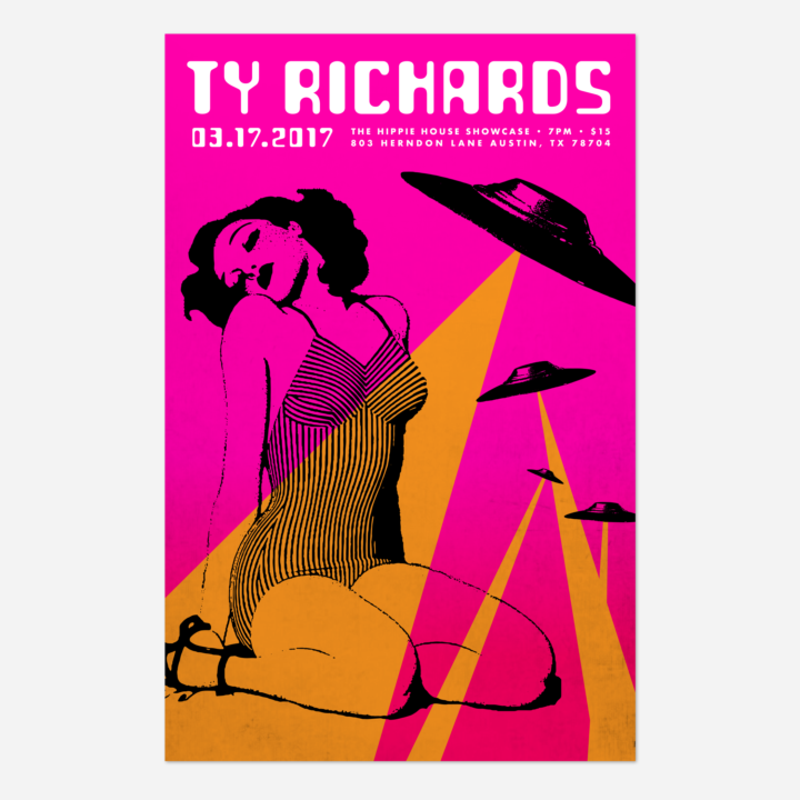 UFO Hippie House Poster - Ty Richards